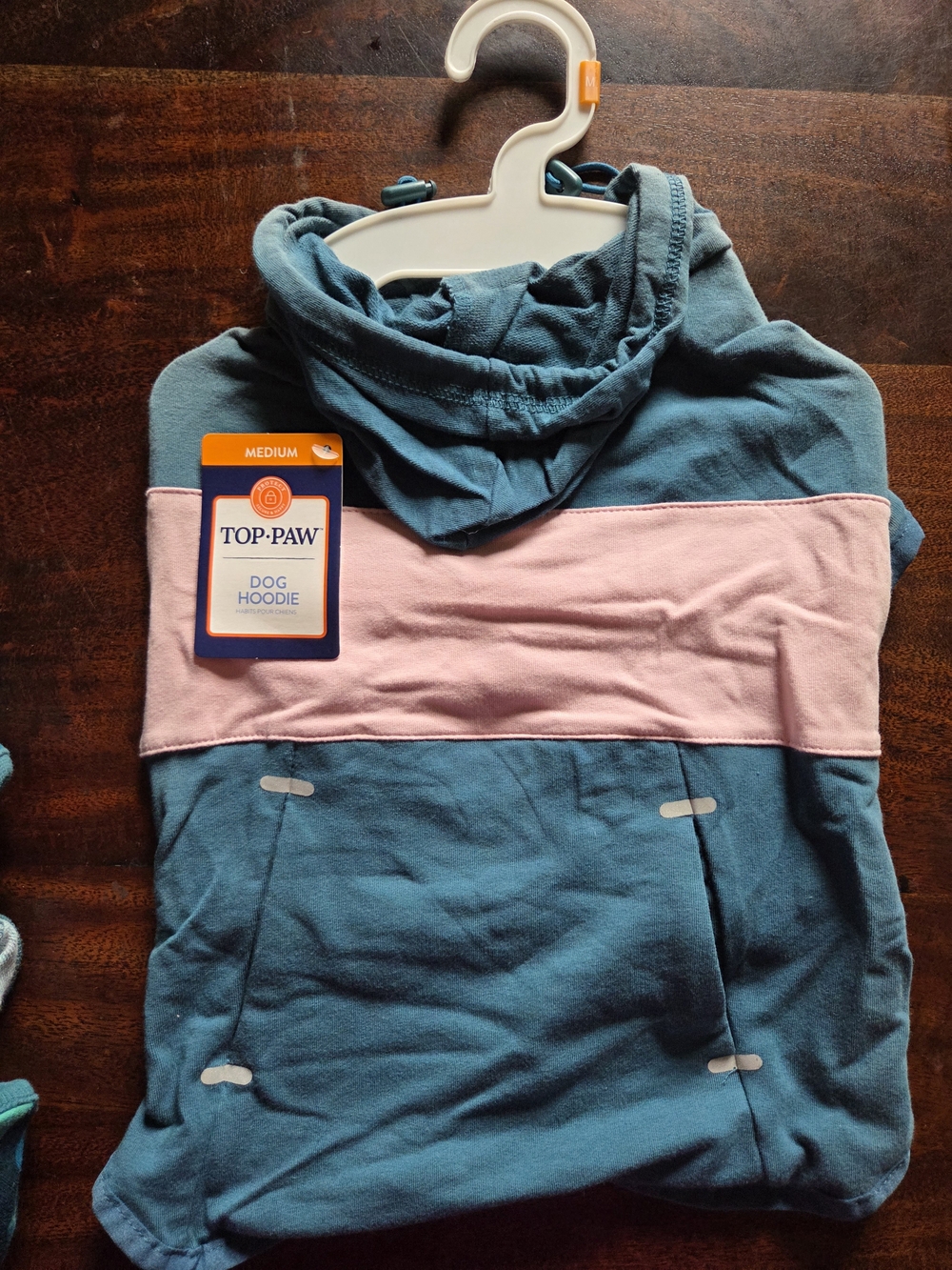 Top Paw Teal & Pink Dog Hoodie